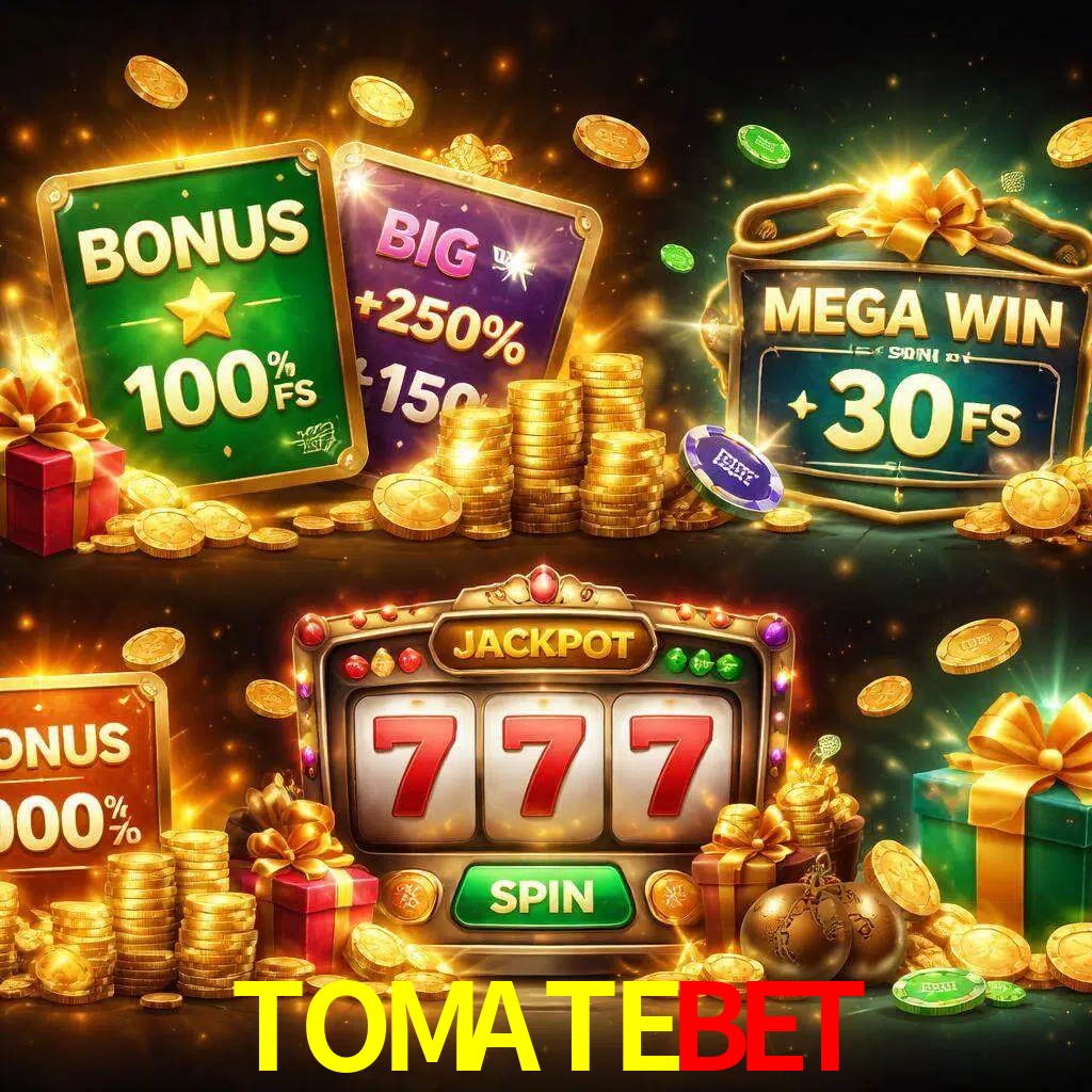 Tipos de bonos TOMATEBET incluyendo recompensas de bienvenida y promociones continuas
